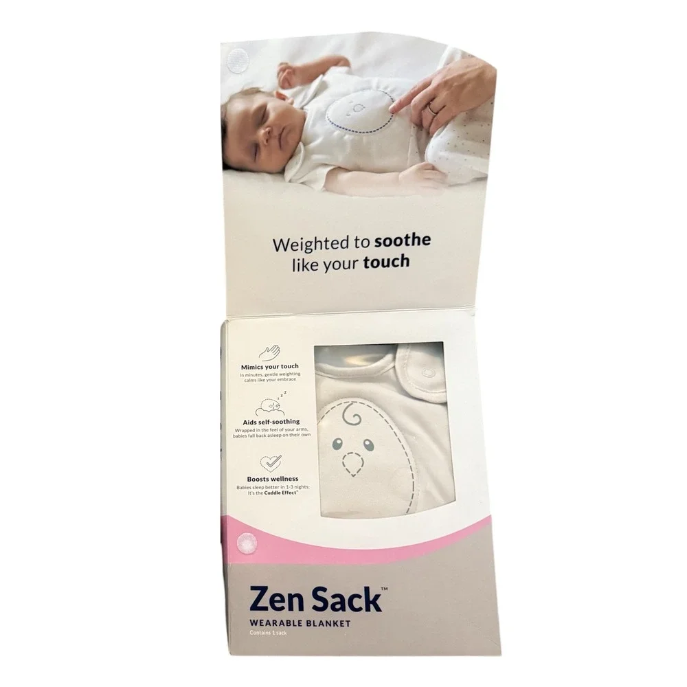 Lot of 2 Nested Bean Zen Sack Classic Weighted Wearable Blanket White Size Small